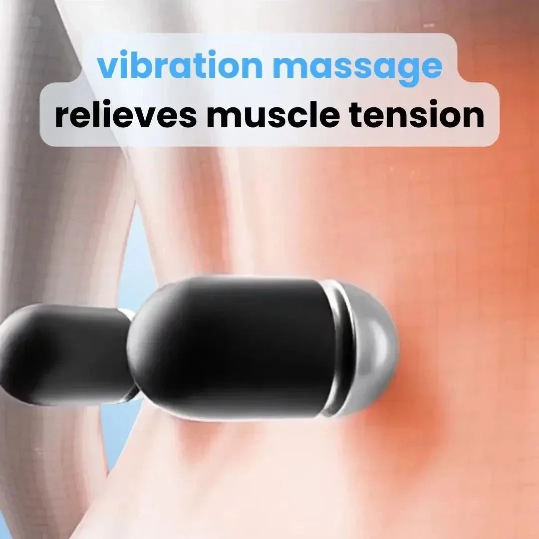 Heat and Vibration Back Massager for Lower Back Pain Relief and Posture Correction – 3-in-1 Therapy Device