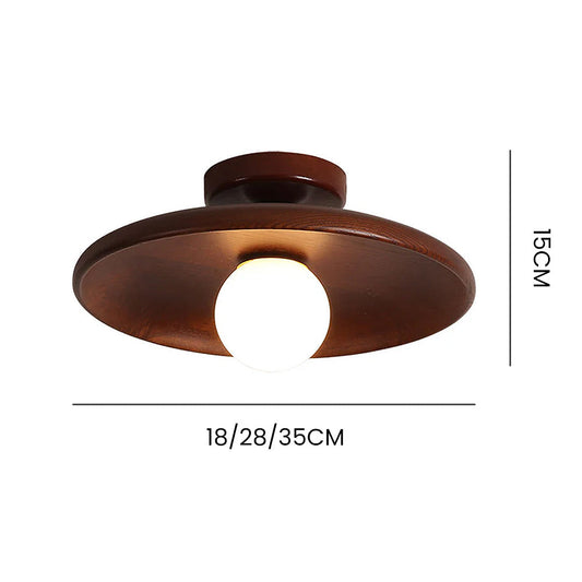 Nordic Style Round Ceiling Lamp - Minimalist Fixture for Hallway & Living Room