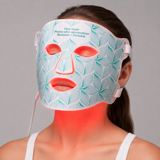 Rechargeable Silicone Skincare Mask for Face and Neck – 8-Color LED with Timer – Mask