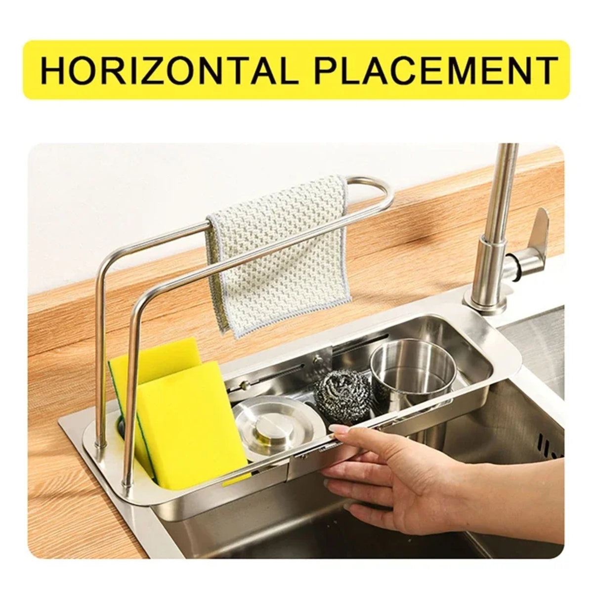 Adjustable Sink Storage Shelf for Kitchen Organization