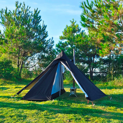 1-Person Tipi Shelter with Chimney Window - Ultralight Hot Tent