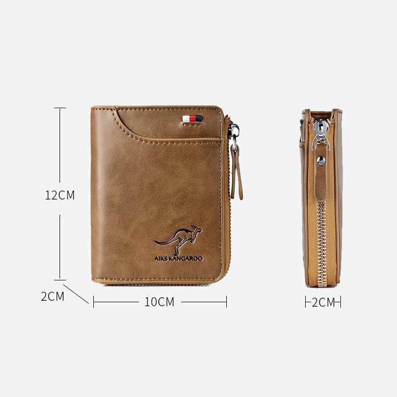 Men's RFID-blocking Wallet - Multifunctional Credit Card Holder for Kangaroo