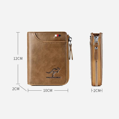 Men's RFID-blocking Wallet - Multifunctional Credit Card Holder for Kangaroo
