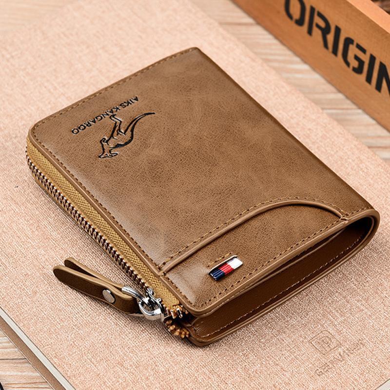 Men's RFID-blocking Wallet - Multifunctional Credit Card Holder for Kangaroo