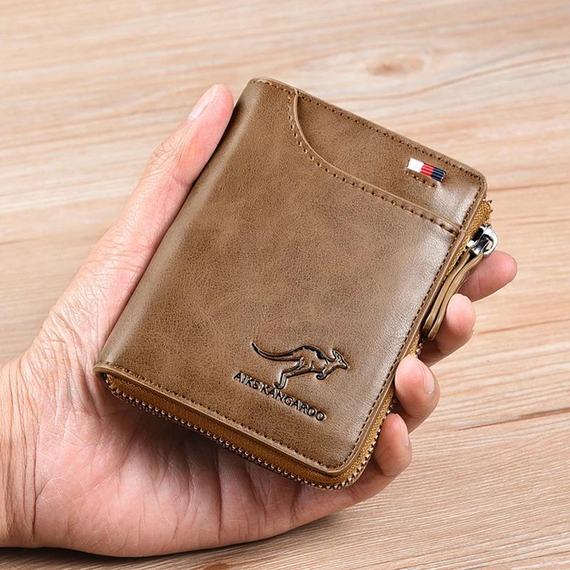 Men's RFID-blocking Wallet - Multifunctional Credit Card Holder for Kangaroo