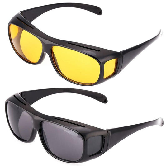 Yellow Tinted Anti-Glare Night Driving Glasses for Spectacle Users – Yellow Lens