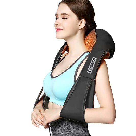 Shiatsu Heating Massage Cushion for Neck, Shoulders, and Back