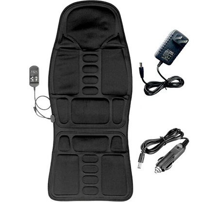 8-Function Heated Massage Cushion with Neck and Back Support for Home and Car