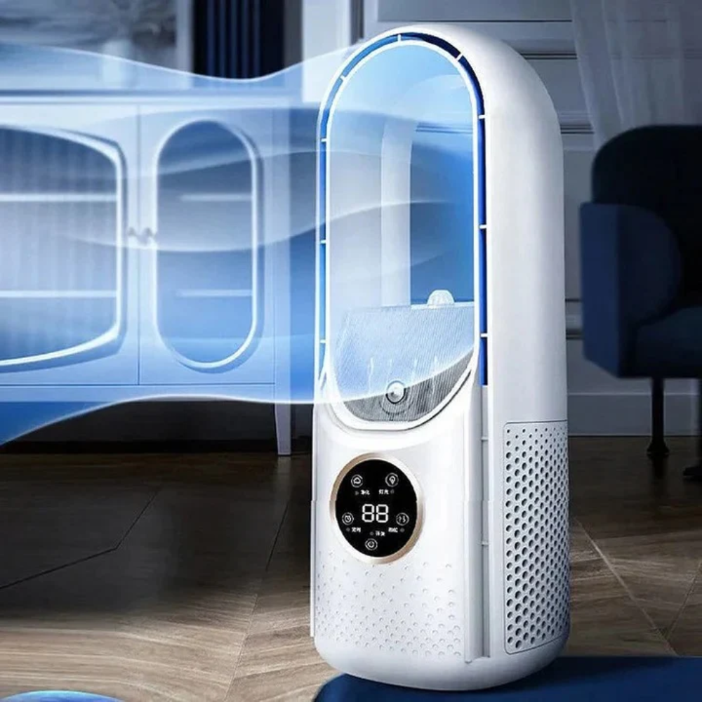 Compact Bladeless Cooling Unit – Quiet Portable Air Conditioner