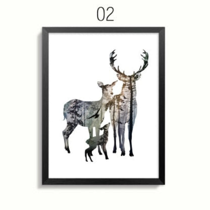 Serene Wildlife Family Canvas Art for Your Home