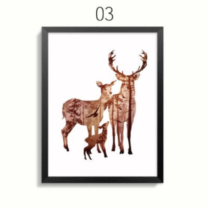 Serene Wildlife Family Canvas Art for Your Home