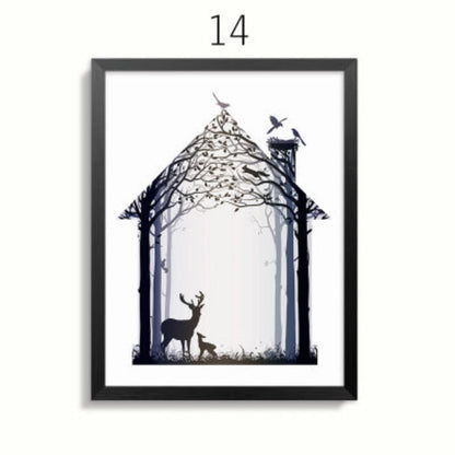 Serene Wildlife Family Canvas Art for Your Home