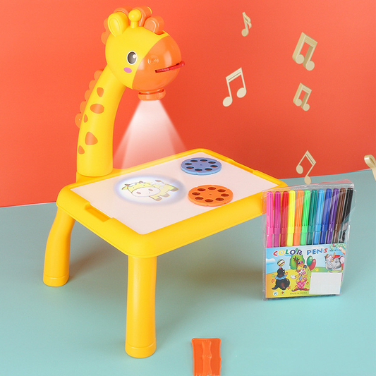 Creative Kids Projector Drawing Set – Yellow giraffe