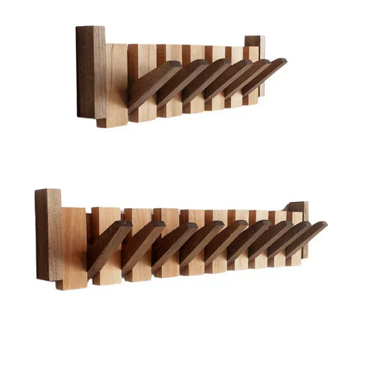 HarmonyCoat Decorative Wooden Piano Coat Rack with Hooks for Hallway and Living Room