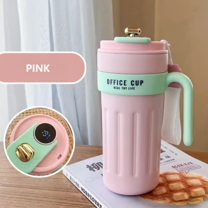 Smart Insulated Coffee Mug with Temperature Display – Upgrade Smart 650 ml pink