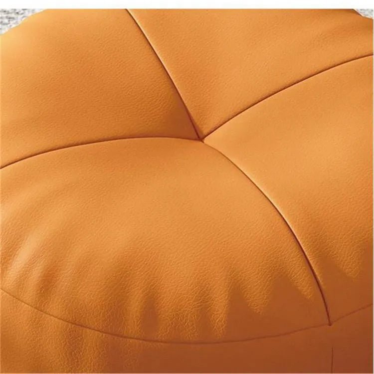 Round Japanese Tatami Style Seat Cushion in Nappa Leather