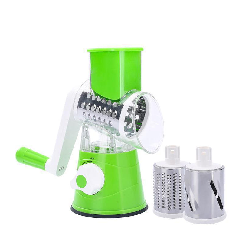 Hand-Cranked Vegetable Slicer – Versatile Kitchen Tool – green