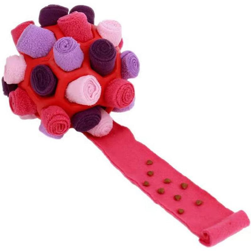 Interactive Snuffle Toy for Dogs – Engaging Playtime Activity – Red