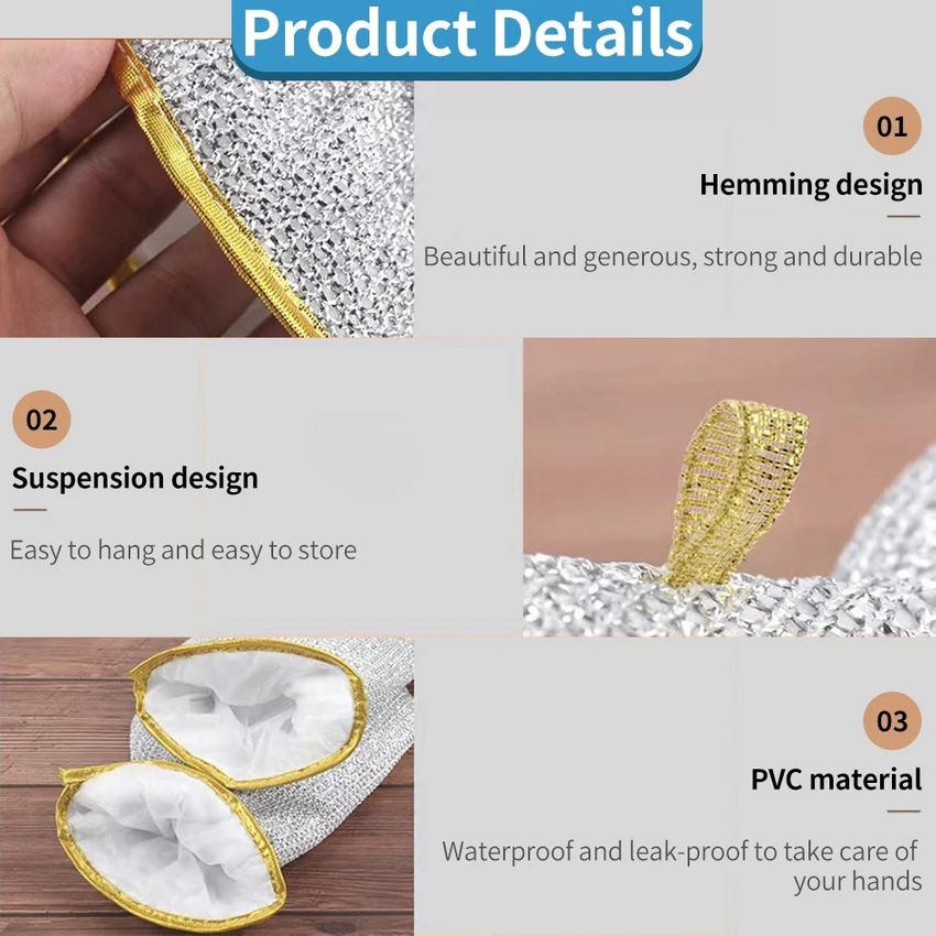 Durable Waterproof Kitchen Cleaning Gloves