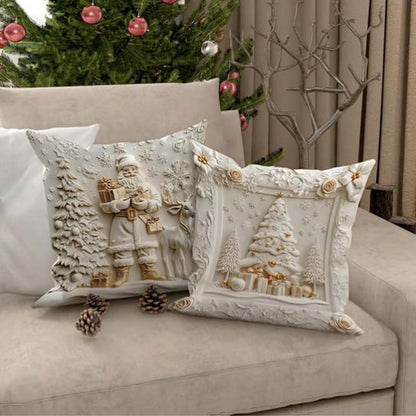 4-Piece Cushion Cover Set – Warm Holiday Decor for Home and Living Room