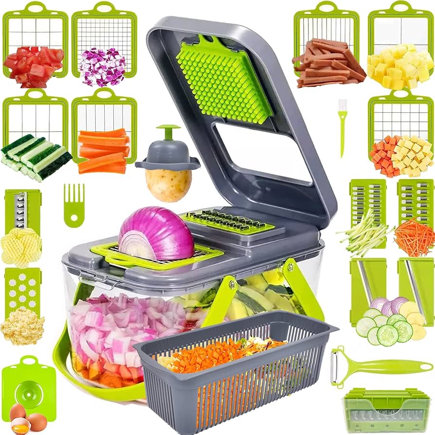 Multi-Function Vegetable Slicer – 18 Tools in One Kitchen Gadget