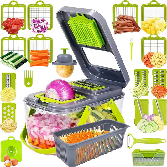 Multi-Function Vegetable Slicer – 18 Tools in One Kitchen Gadget