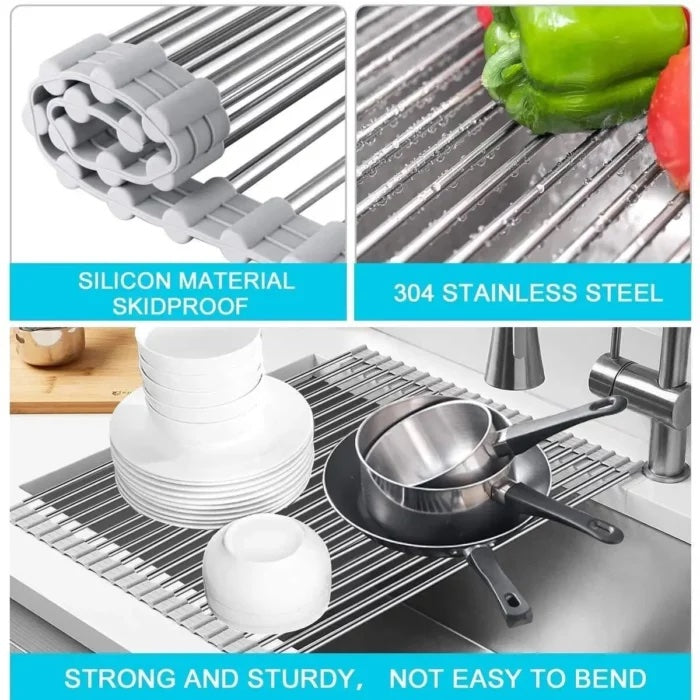 Versatile Kitchen Drying Rack for Effortless Clean-Up