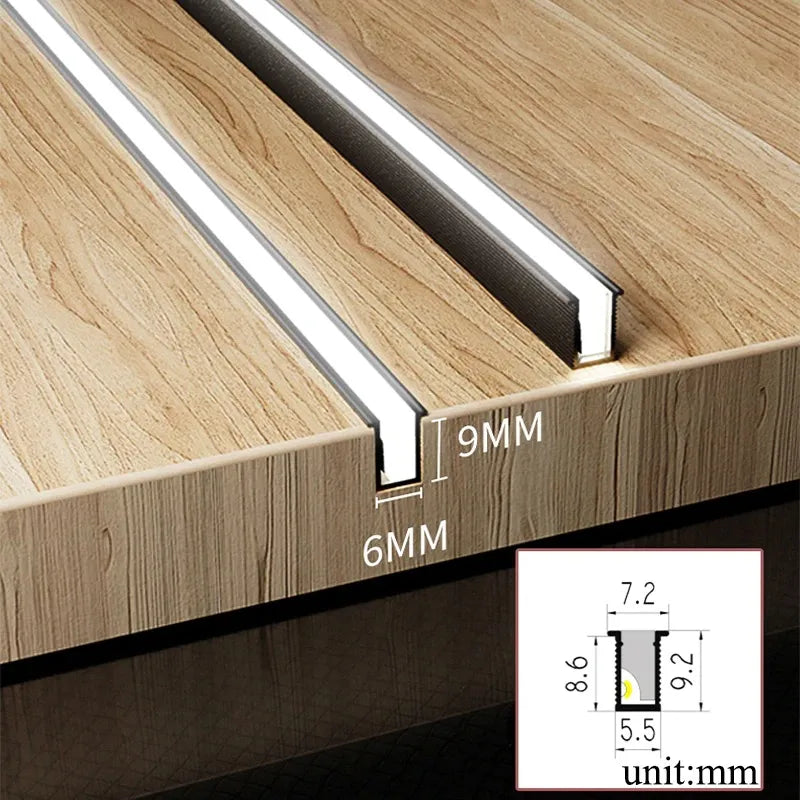 Slim LED Light Bar for Under Cabinet – Adjustable Length, Energy Saving for Kitchen & Living Room
