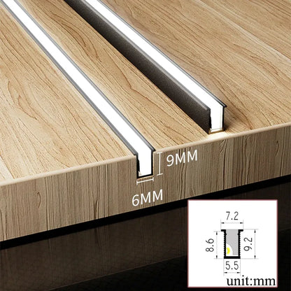 Slim LED Light Bar for Under Cabinet – Adjustable Length, Energy Saving for Kitchen & Living Room